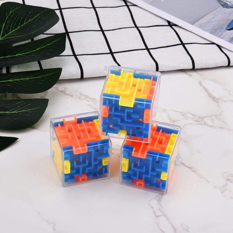 Six Sided Challenge 3D Maze Cube, Exercise Concentration, Hand Eye Coordination Toy