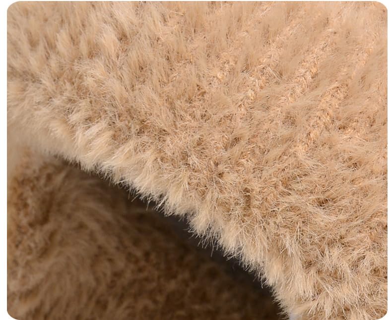 LeafIn Knit Hat with Boa Fleece and and Keeps Your Ears Warm and Warm for Size One Hat Women's Earmuffs, Lining, Pompom, Windproof, Warm, Slimming,