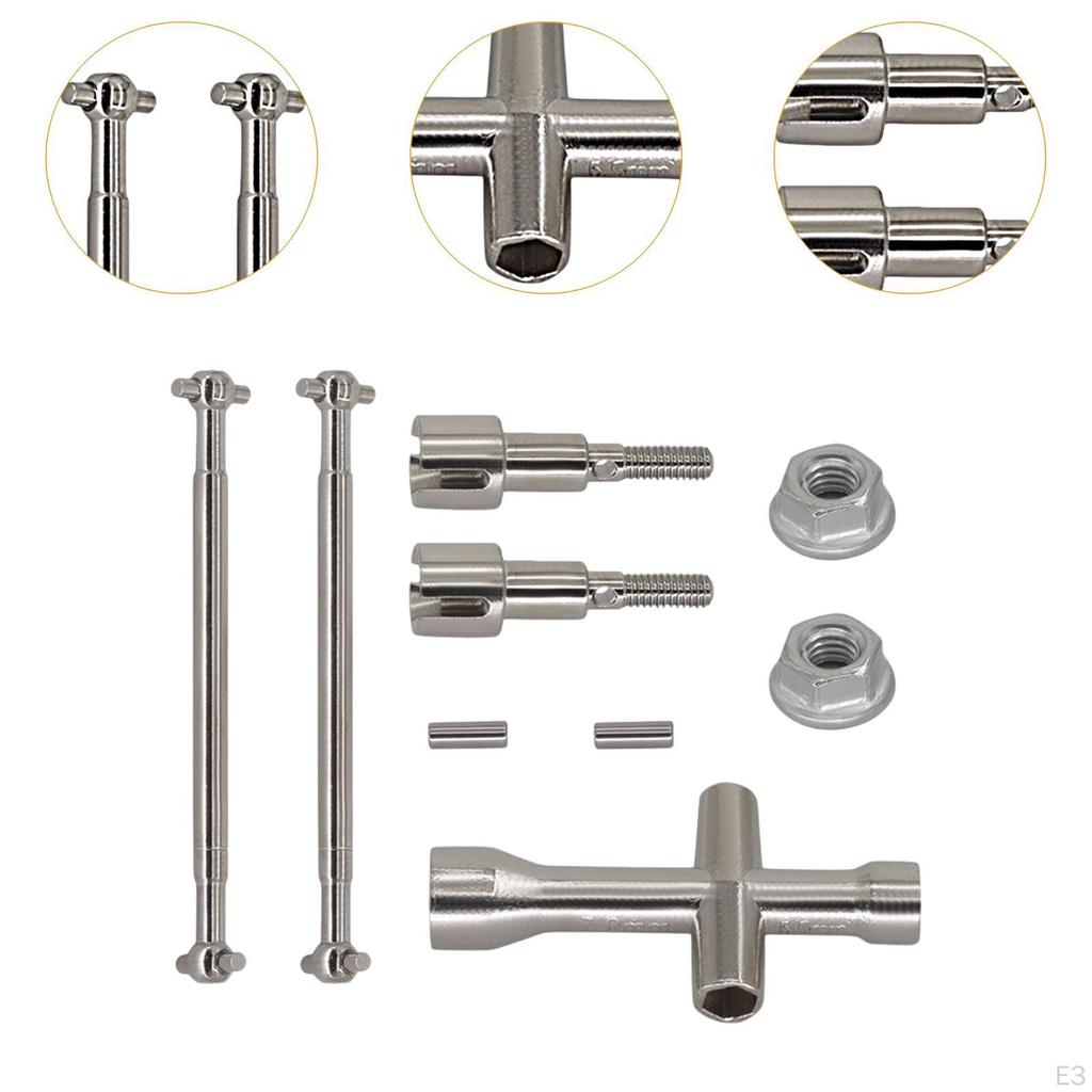 1/16 RC Auto Antriebswelle Antriebswellen, Metall mit Schraubenschlüssel und Schrauben Ersatzteile Zubehör Ersatz