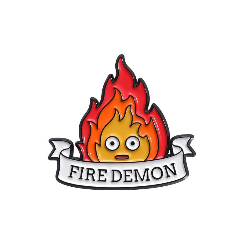 

Unique Flame Cartoon Styled Brooch Creative Fire Character Pin Ideal For Occasions All QHXZ722