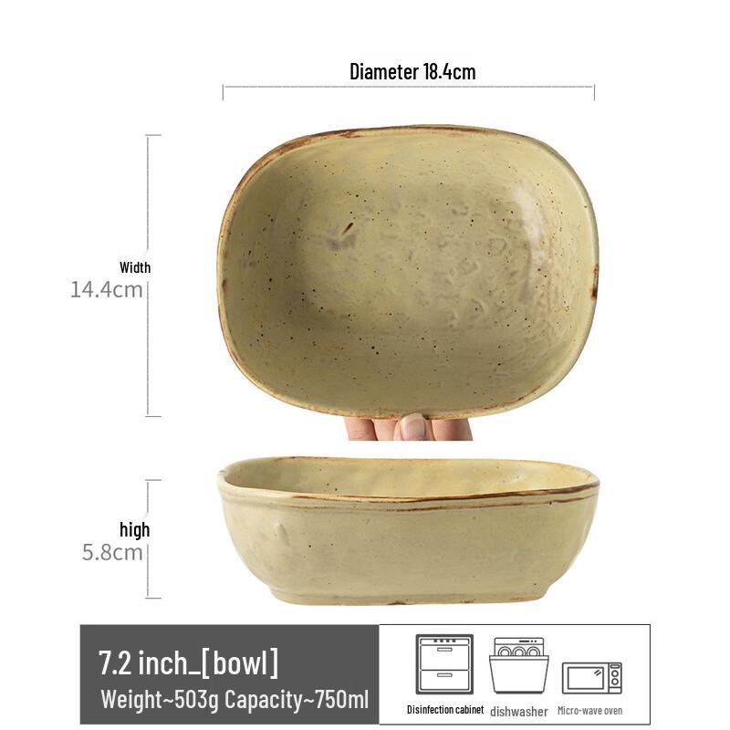 ZISIZ Chaxi Series Retro Coarse Pottery Dinnerware