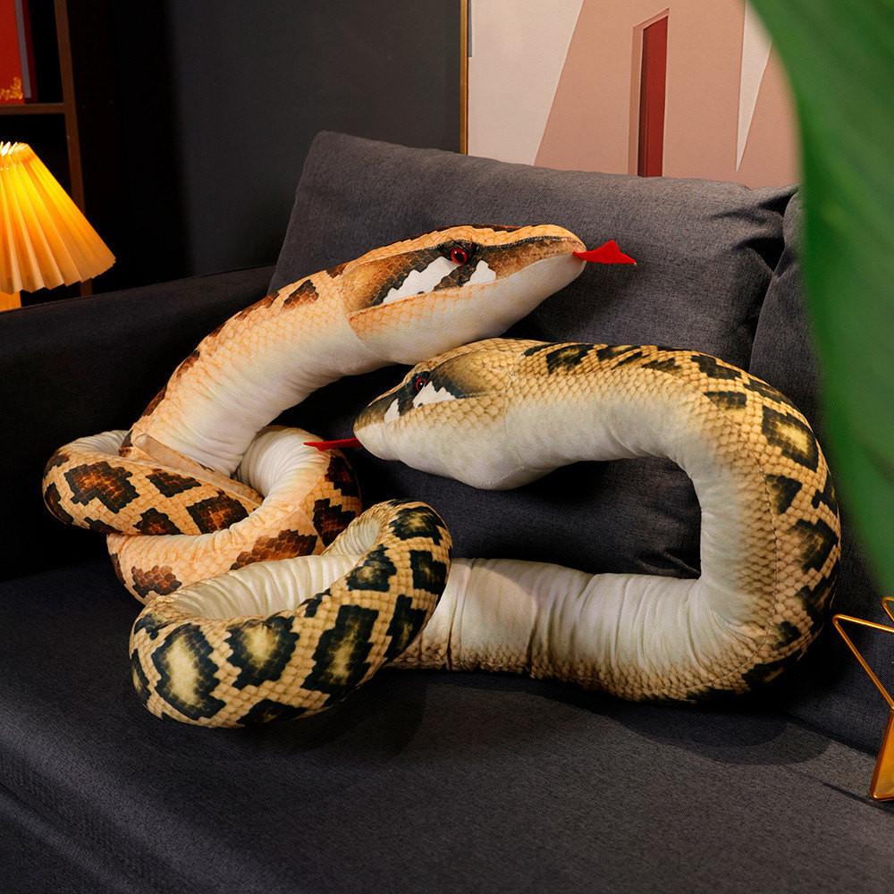Extra Large Realistic Snake Stuffed Animal Extremely Soft Plush Toy For Snake Lovers