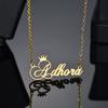 Atoztide Personalized Custom Name Necklaces Nameplate Pendant for Women Stainless Steel Link Chain Mother Kids Jewelry Gift