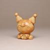 Taihang Cliff Cypress Kuromi Carved Ornament: Solid Wood Cartoon Plaything