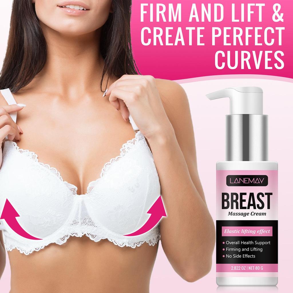 Breast Massage Cream-Firming & Lifting Breast Enhancer, Overall Health Support-Anti Aging Formula-No Side Effects, 80ml