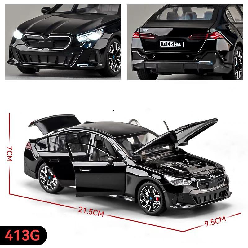 Miniature BMW I8 échelle 1:24 | Voiture Jouet En Métal Moulé Sous Pression, Couleur Noire, Avec Support - Neuf
