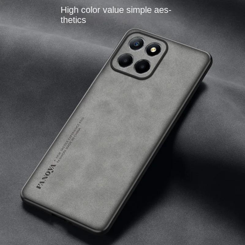 Sheepskin Leather Phone Case For Honor X8C X8B X9C Smart X7C Magic7 Lite 7pro X60 Pro Matte Silicone Shockproof Protection Cover