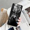 Dark Patterned Deer Phone Cover Case for Samsung Galaxy A57 A15 A37 A52 A36 A06 A53 A17 A05 A73 A51 A23 A25 A16 A55 A41 A12 A70