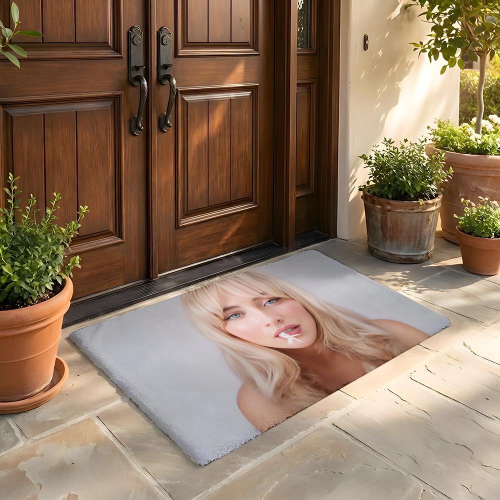 Floor Mat Soft Flannel Rug Non Slip Absorbent Mat for Bathroom Bedroom Home Decor S Sabrina Carpenter
