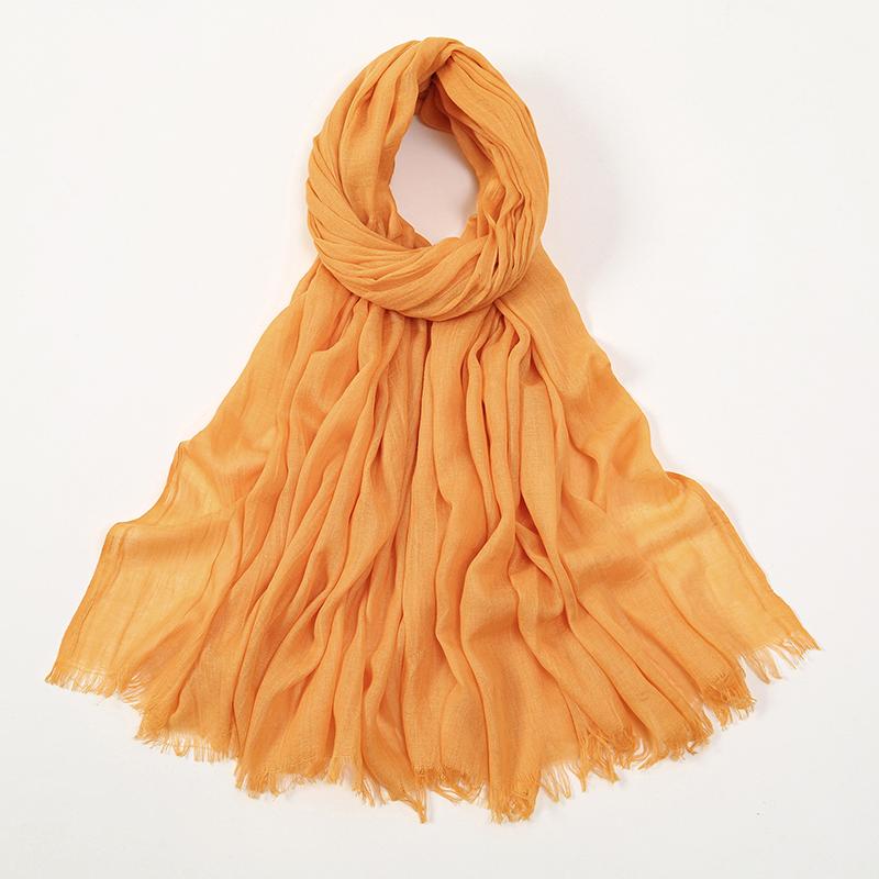 Large Size Cotton Feeling Scarf Women Plain Foulard Femme Luxury Hijab Long Bandana Evening Party Dress Shawls and Wraps