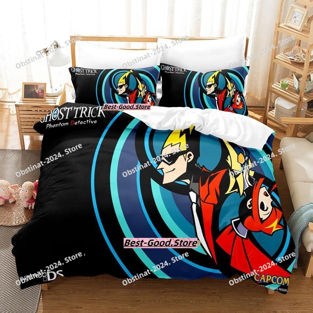 Game Ghost Trick Bedding Set Printed Bed Set Duvet Cover Sheet Pillowcase Bed Soft Quilt Cover Full Queen King Size