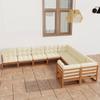 Day and Night - Day and Night Garden Furniture Set 9 Pcs Honey Brown Pine Wood Cushions