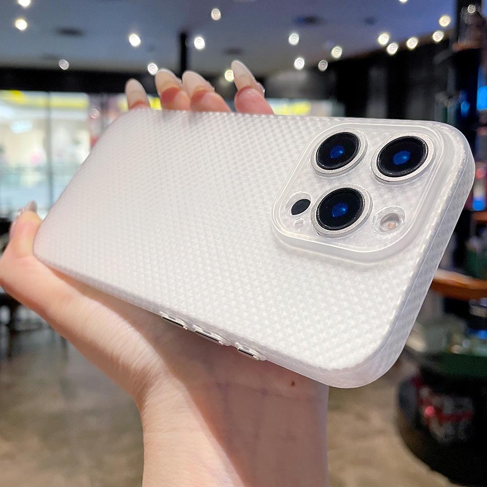 

Titanium Gray carbon fiber pattern silicone phone case for iPhone 16 15 14 13 12 Pro Max Plus fine hole shockproof soft cover iPhone 15
