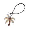Summer Pu Keychain Beach Style Bag Charm Pu Leather Coconut Tree Pendant  Luggage Accessories