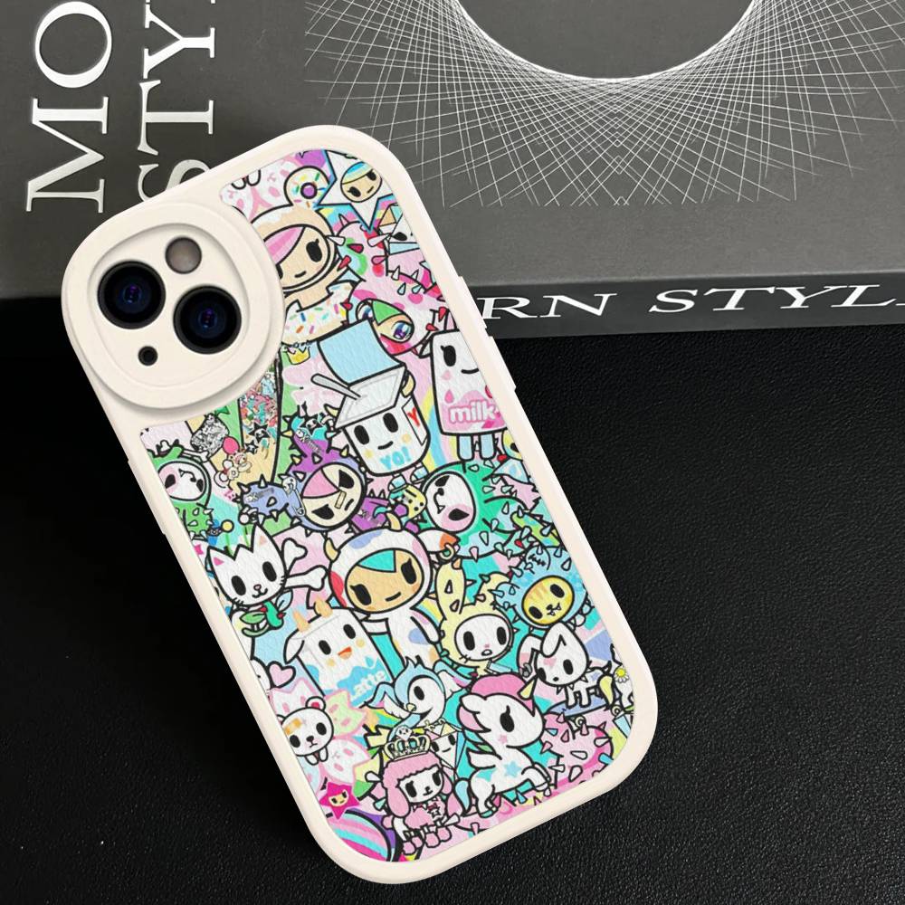 Japan Tokidoki Phone Case For IPhone 16 15 14 13 12 11 Pro Max Plus Leather Soft Cover