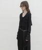 Morceau Par Morceau Tie Knit Cardigan [Black]