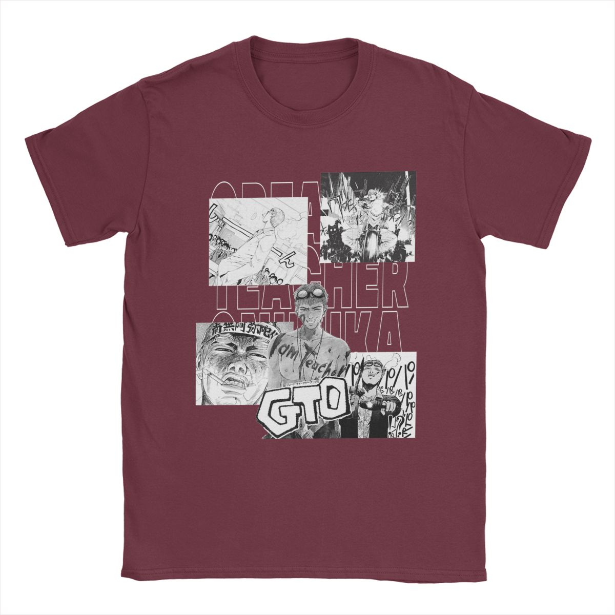 

Мужская футболка GTO Great Teacher Onizuka Vintage Pure Cotton Tees Короткие рукава Аниме Футболки Топы с круглым вырезом Идея для подарка XXXXXL