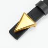 New Women's Genuine Leather Cowhide Slim Korean Style Trousers Belt Triangle Creative Design Smooth Plate Buckle Trousers Belt