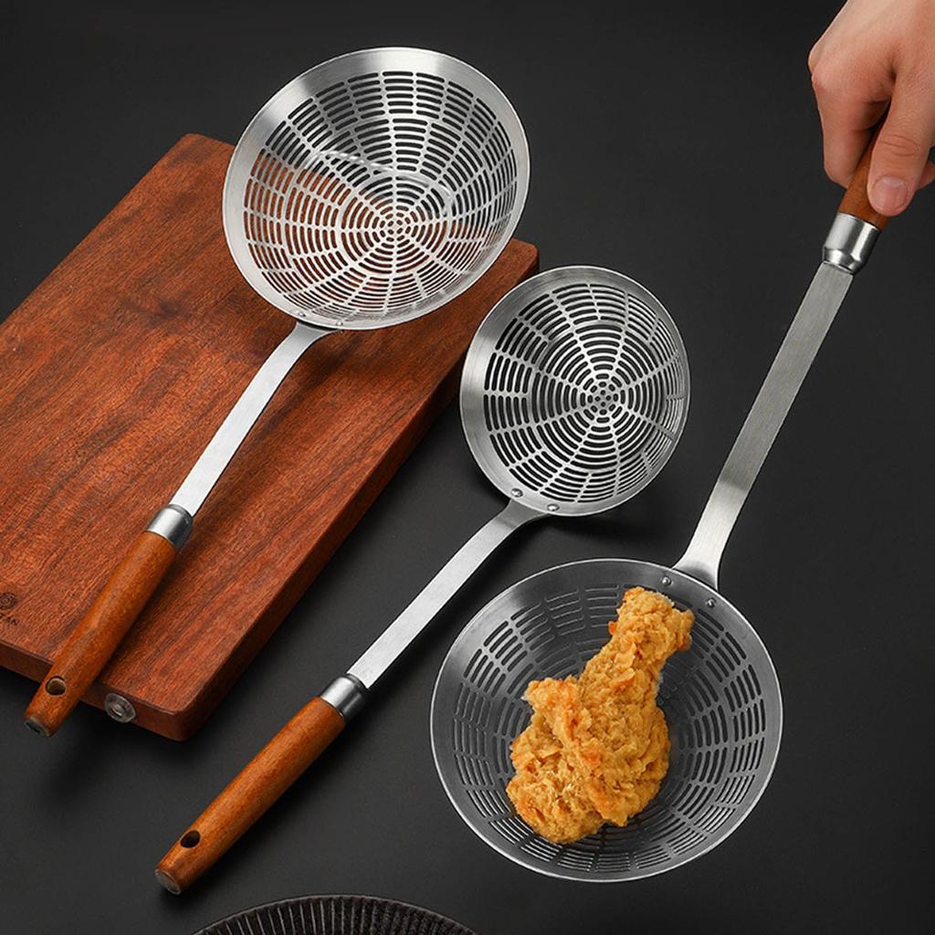 Convenient Slotted Spoon Comfortable Grip Handle Skimmer for Straining and Frying Skimmer Ladles Kitchen Utensils