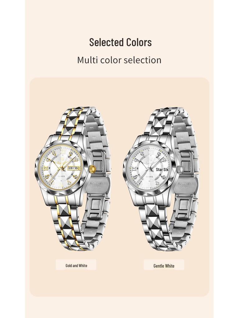 La Baoli Women's Waterproof Casual Steel Band Wristwatch - Model LA842