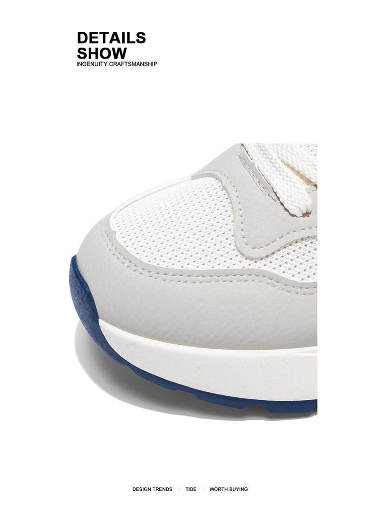 Men's 2025 Summer Breathable Casual Running Shoes - Thick Sole, Wear-Resistant, Versatile for Students and Dads.