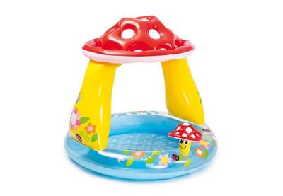 Inflatable Pool for Children INTEX - Square Mushroom Paddling Pool - 102x89 CM - 45 Liters