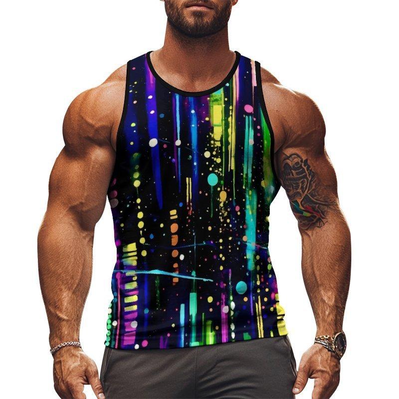3D Printed Sports Vest Summer Men Y2k Sleeveless Men's Top Oversized Tank Fashion Streetwear T Shirt
