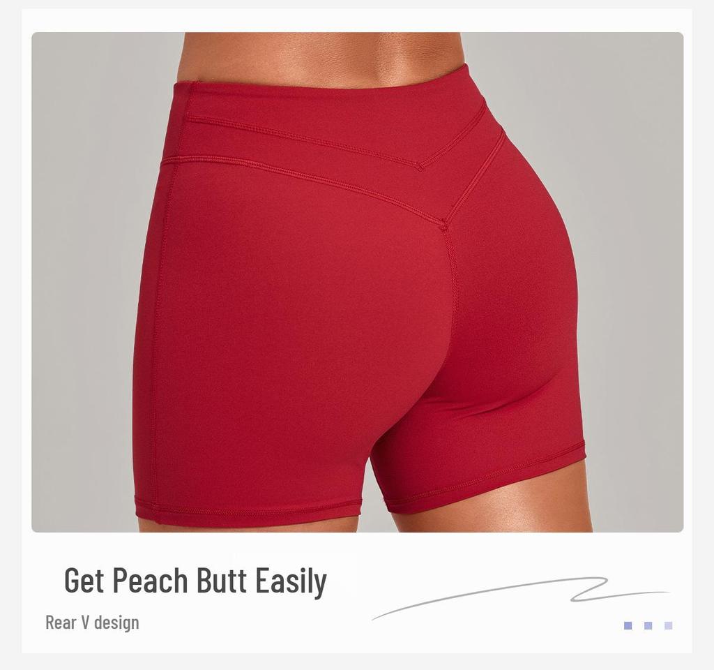 High-Waisted Cross-Waist Yoga Shorts for Running, Cycling, Sports (Model 9721)