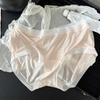 9347 Ultra-Thin Nude Ice Silk Women's Seamless Underwear with Extended Crotch and Anti-HPV Protection