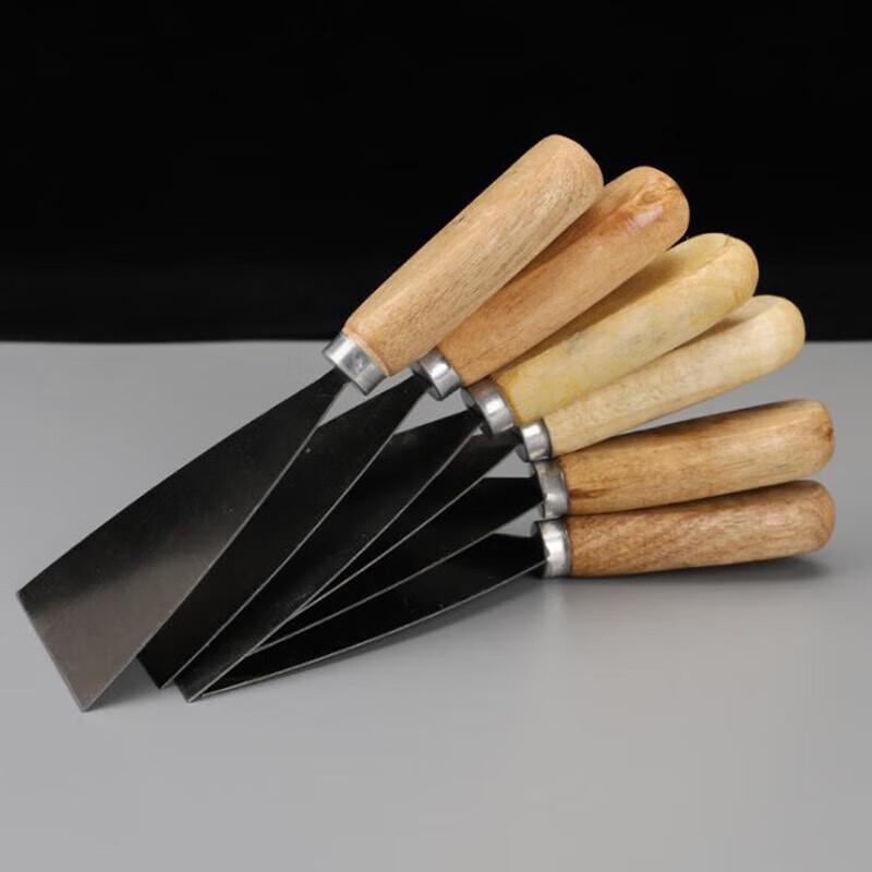 3-Inch Wooden Handle Carbon Steel Putty Knives (10-Pack)