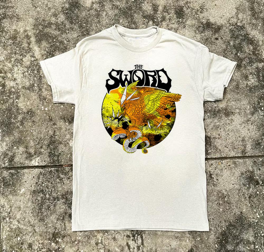 Collection The Sword Band Short Sleeve T Shirt White S-5XL SE726 Unisex T-Shirt L