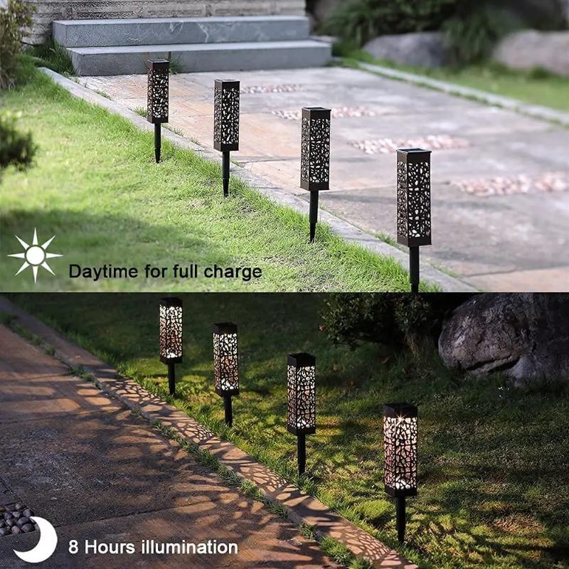 Solar Garden Light Waterproof Outdoor Lawn Lamp Garden Solar Spotlight Pathway Landscape Solar Underground Light Decor Street