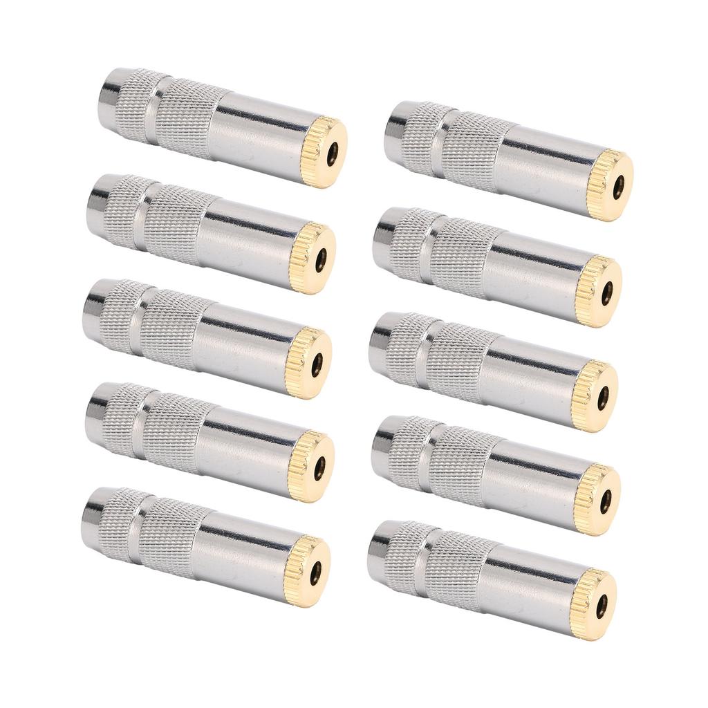 10Pcs 3.5mm 5‑Level Female Balanced Socket Audio Adapter for Audio Adapter Connector