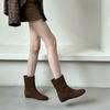 Retro Round Head Casual Simple Short Boots Women's 2025 Autumn and Winter New Outer Wear Inner Thin Boots