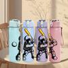 1PC Astronaut Baseball Batter Figure 750ml Color Plastic Water Bottle Leakproof Flip Straw Lid For Sports Office Home Use