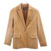 Leather Tailored Jacket 4 Camel Brown Women Used