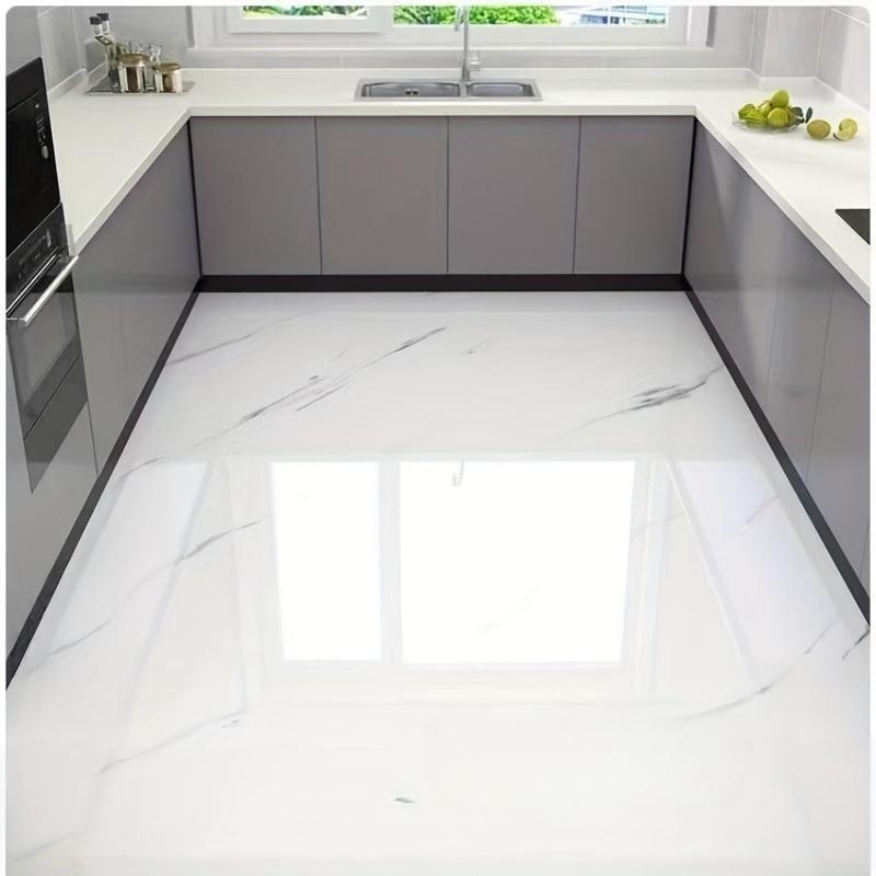 Tapet Autoadeziv Impermeabil de Lux Ușor cu Imitație de Marmură pentru Pardoseala Bucătăriei, Ușor de Dezlipit și Lipit, Folosit pentru Decorarea Casei, Bucătăriei, Băii