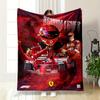"F1 Racing Legend Schumacher Design Warm Quilt" Flannel Blanket for Bedroom, Living Room, Sofa, and Nap.