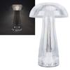 Desk Lamp Acrylic Rechargeable Cordless 3 Color Dimmable Touch Control Portable Mushroom Lamp for Be