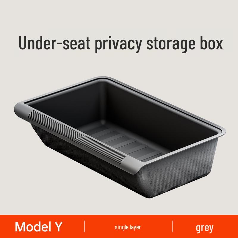 Teslas Model Y Under-Seat Storage Organizer - Interior Accessory