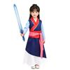 Girls Hua Mulan Costume Halloween Christmas Girls Mulan Dress Children Traditional Chinese Clothes With Toy Balloon Sword