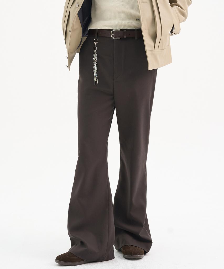 TRIP LE SENS Custom Mid Flare Slacks_Brown