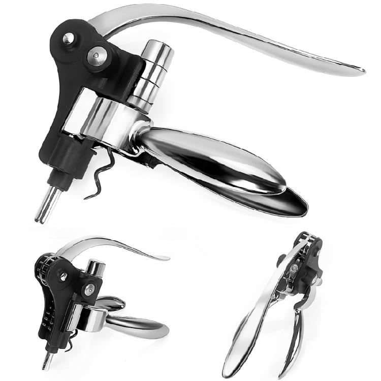 Zincs Alloys Bottle Opener and Vacuum Stoppers Wine Pourer Wine Opener Tool Set Corkscrew Wine Opener with Wood Case