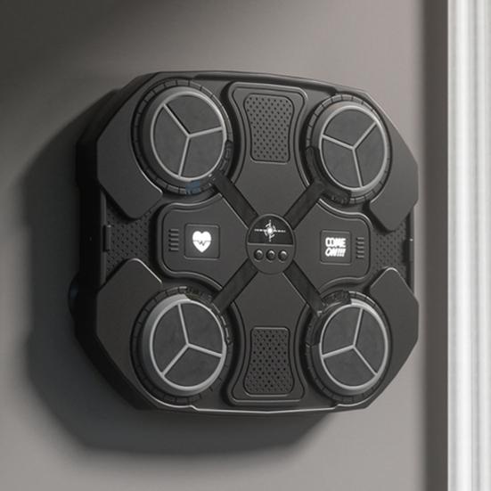 1 Set Music Boxing Machine Wall Mounted Bluetooth-compatible Adjustable Smart LED Boxing Training Target Punching Pad Home Gym Workout Equipment