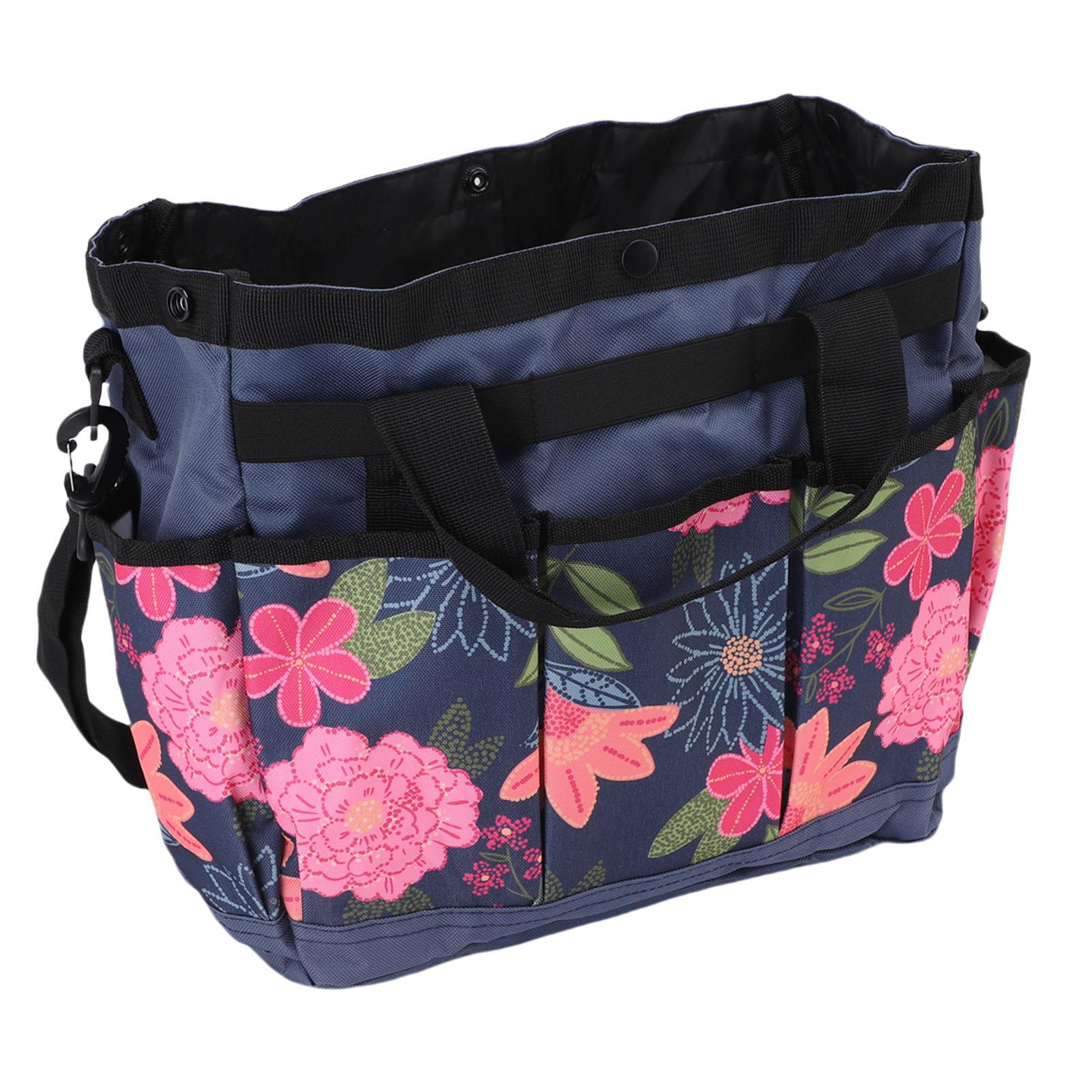 Garden Tool Bag, Oxford Cloth    Storage Bag with Multiple Pockets, Handle, Portable Gardening   Tool Holder   Handbag