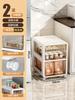 Slim Gap Storage Cabinet, Kitchen Organizer with Drawers,Multi-Tier Rolling Utility Cart,Space-Saving Storage Shelf for Pantry
