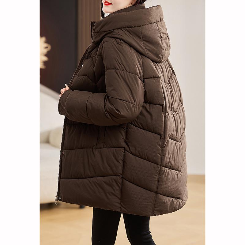 Zimní dámské bundy s kapucí Zesílené Teplé Vycpané Kabáty Ležérní Dlouhé Parky Oblečení Volné Svrchní Oblečení