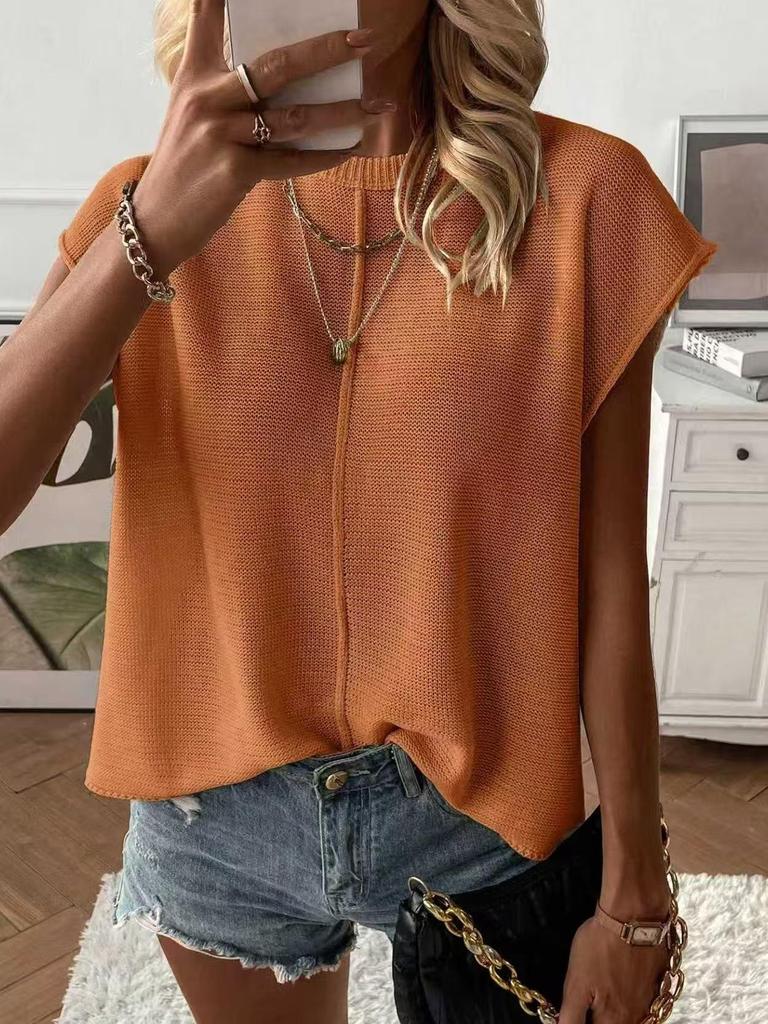 2026 Women's Casual Summer Knit Top - Versatile, Slimming, Loose Fit