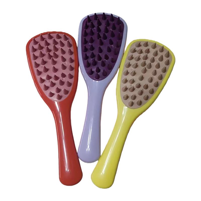 Long-Handled Silicone Scalp Massage Comb for Men & Women - Itch Relief & Deep Clean Shampoo Brush