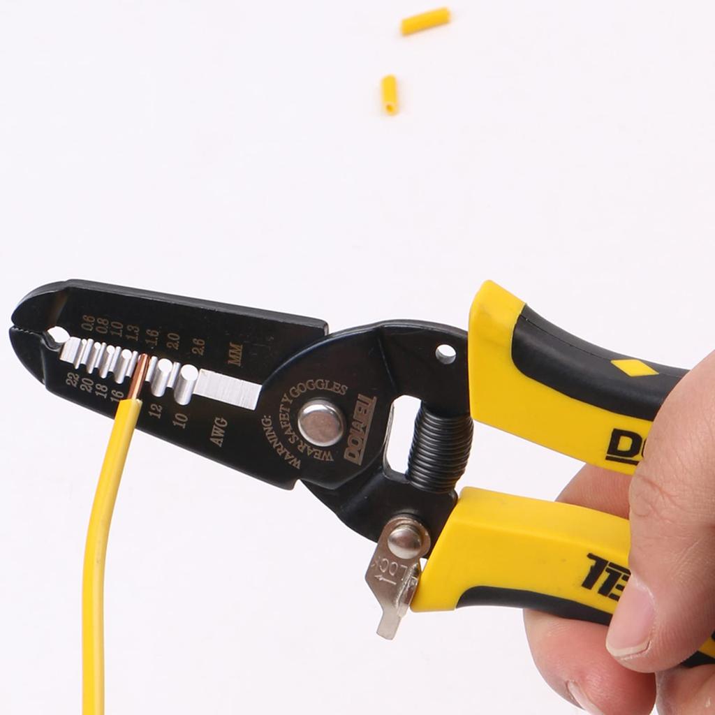 DOWELL Wire Stripper Cutter Pliers Hand 2 Pieces 10-22AWG + 22-30AWG Tool, Multi-Function Tool, Electrician's Craftsmanship,